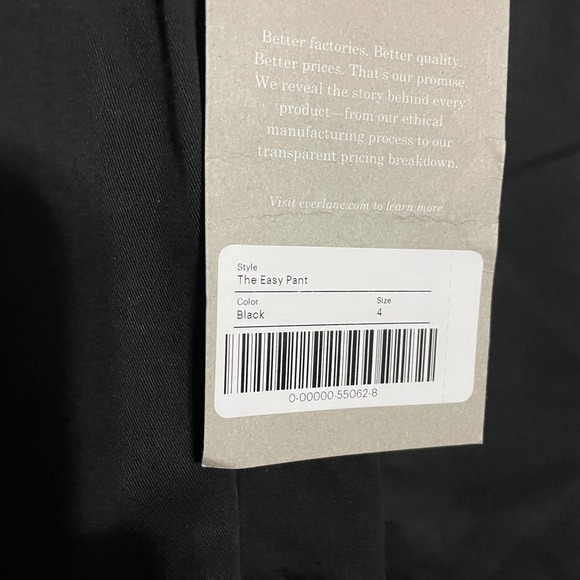 Everlane Women's The Easy Pant Size 4 Black - Picture 6 of 9